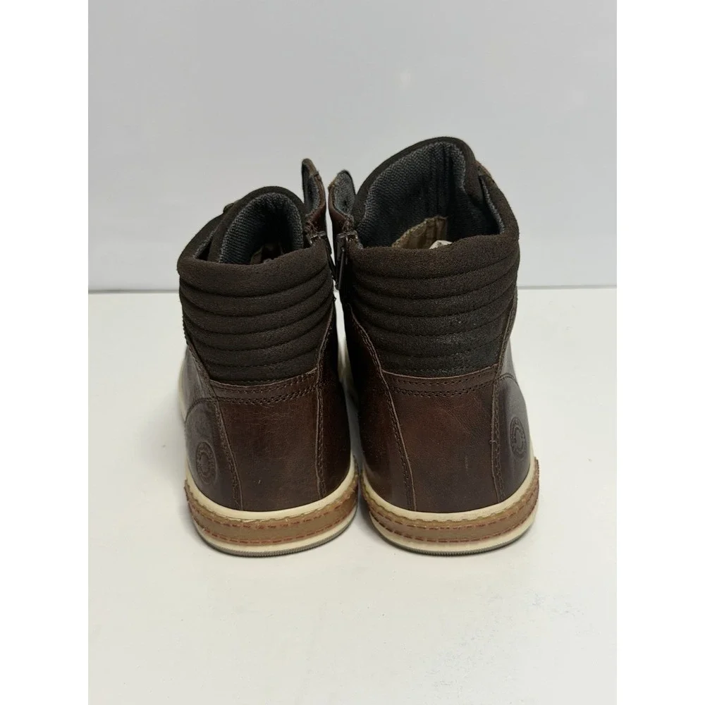 Bullboxer Laytone Brown Leather Lace Up High Top Sneakers Men's Size 8 New